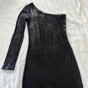 Black sequin dress